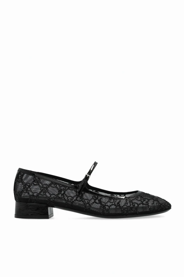 BLACK Heeled shoes with shimmering crystals
