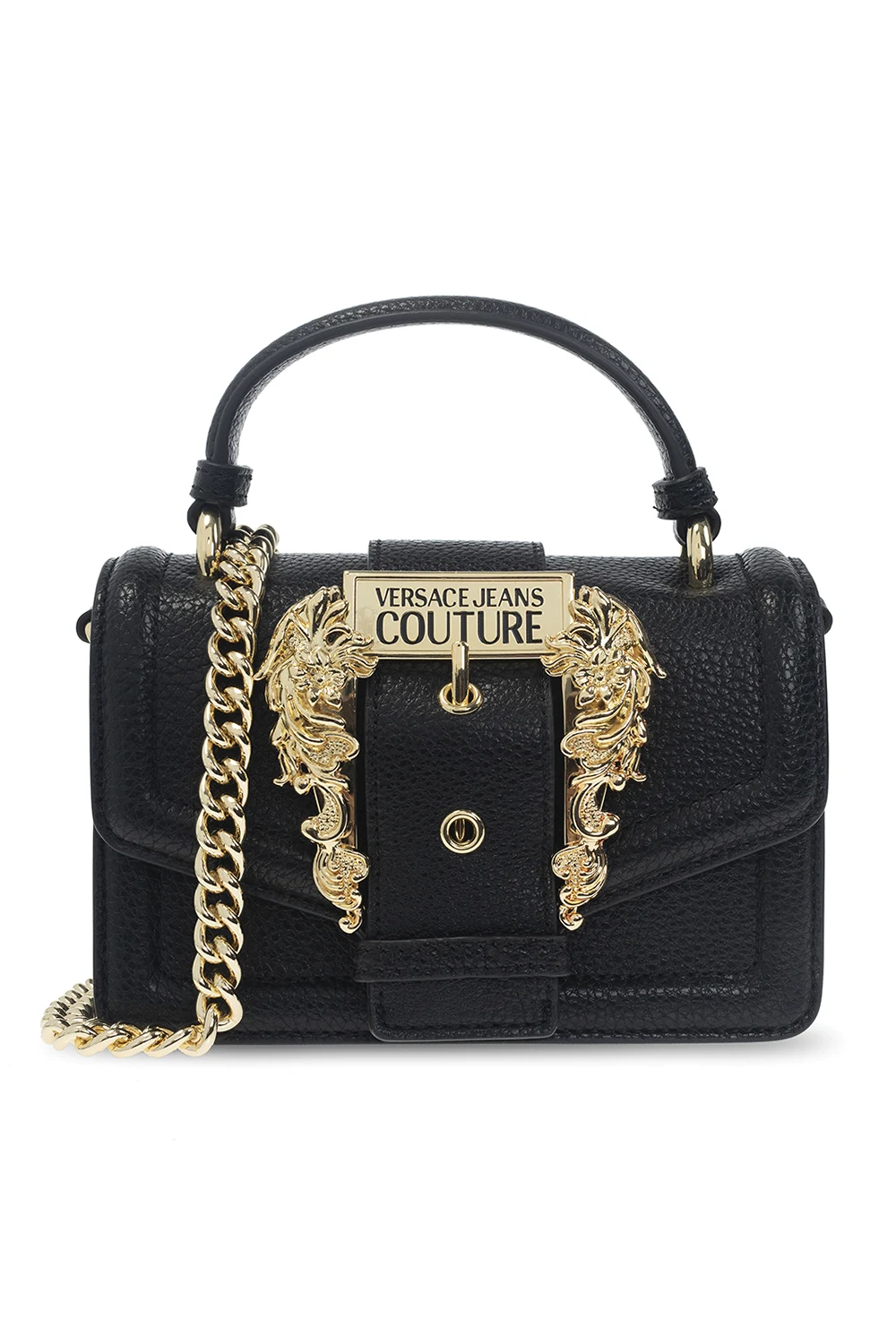 BLACK Shoulder bag with decorative buckle
