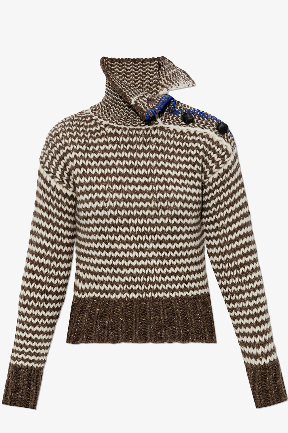 Turtleneck sweater with decorative knit
