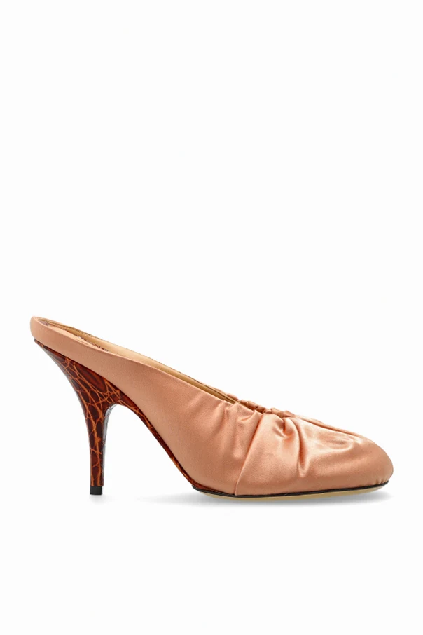 beżowy Klapki na obcasie