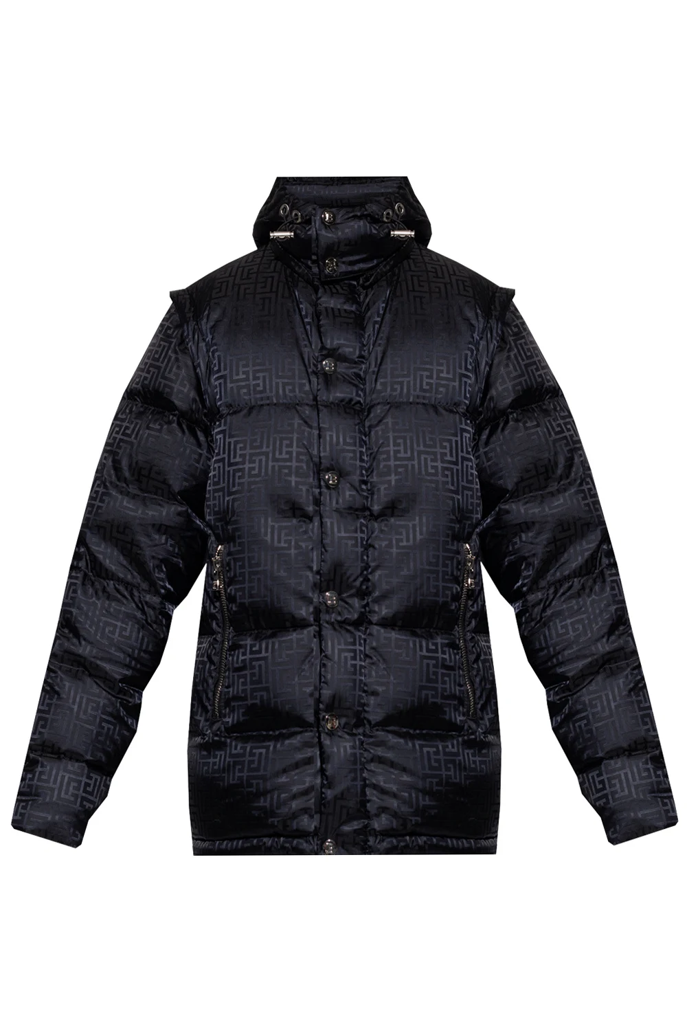NAVY BLUE Down jacket with hood