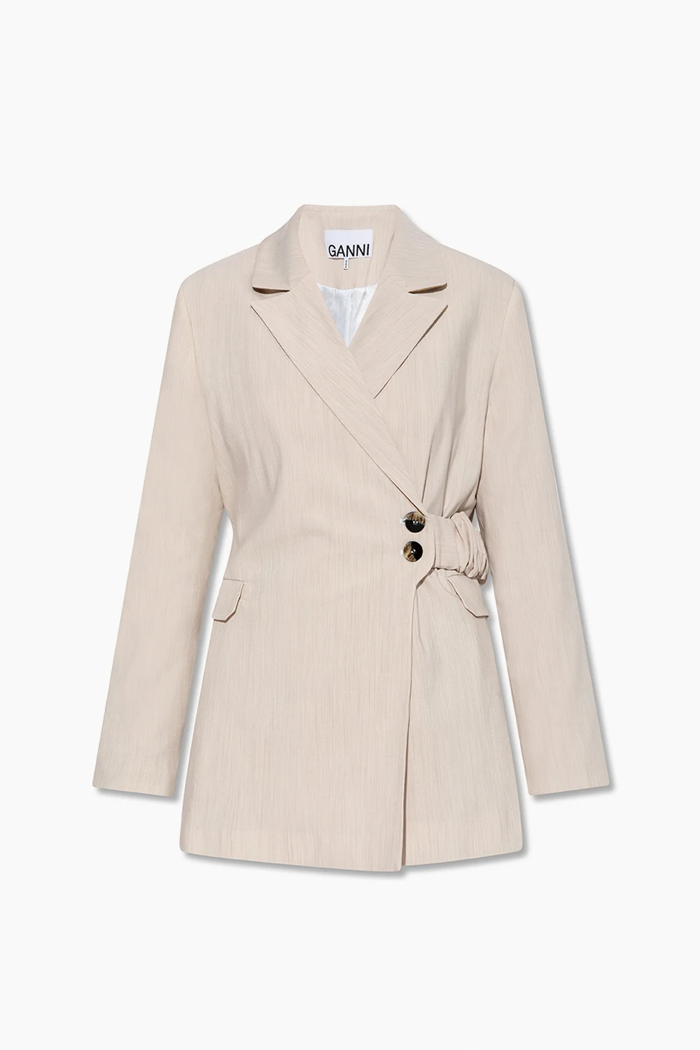 Blazer with decorative belt