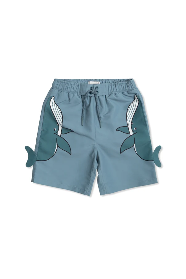 BLUE Printed swim shorts
