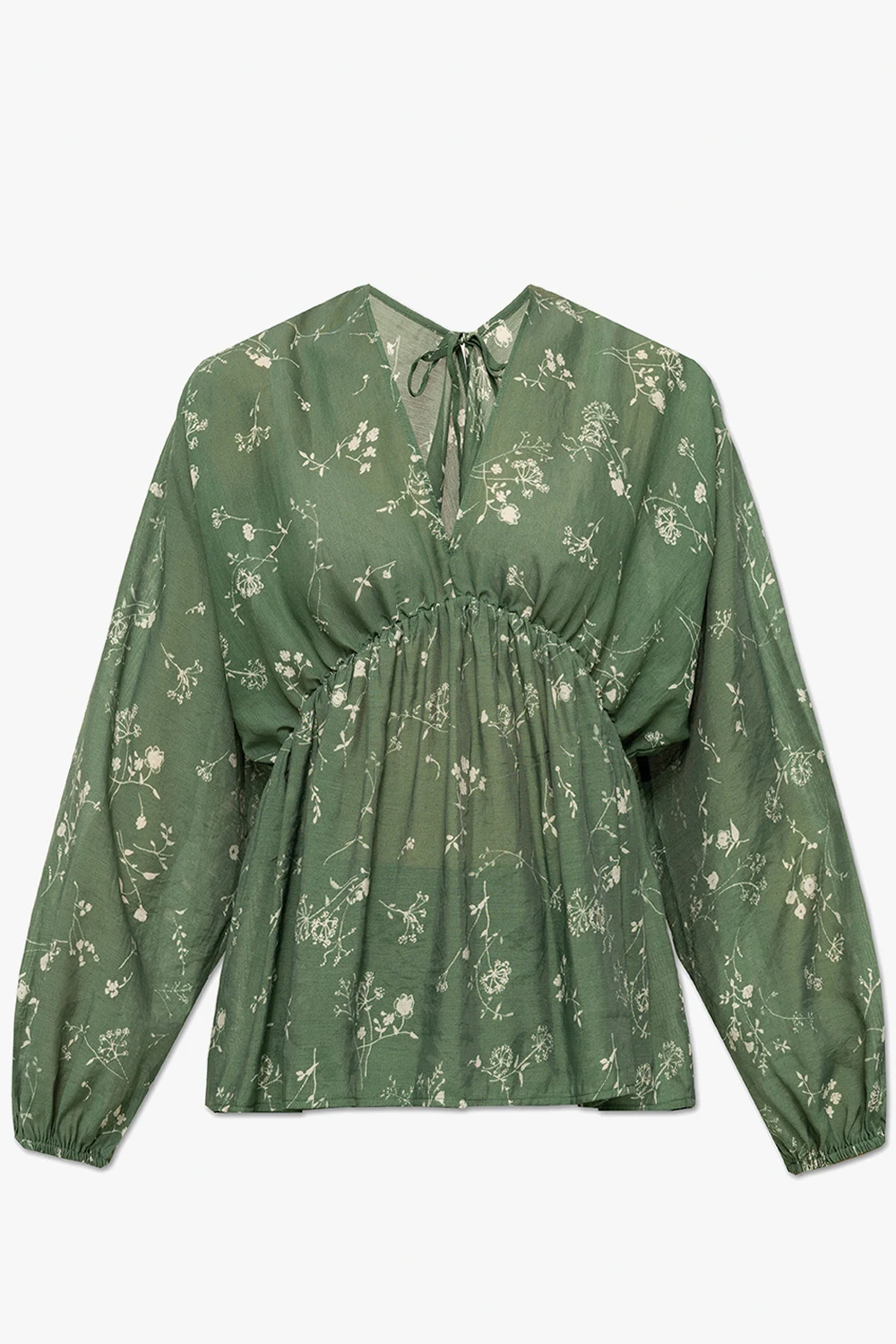 GREEN ‘Gertrud’ top with floral motif