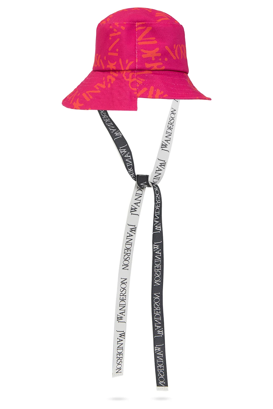 PINK Asymmetrical bucket hat with logo