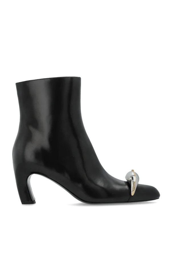 SCHWARZ Stiefeletten mit Absatz „Pierced XL“