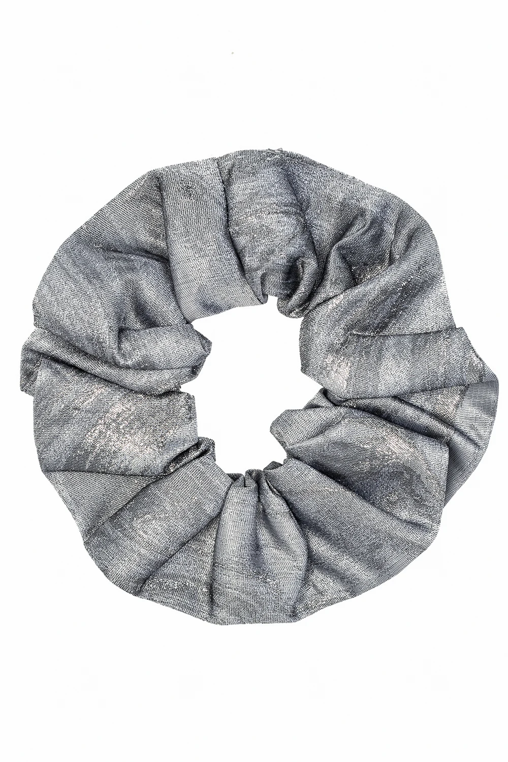 SILVER Shiny scrunchie