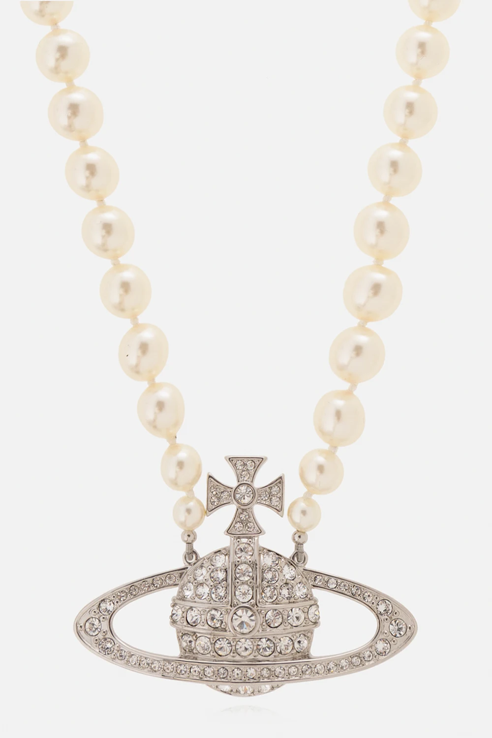 cream Necklace with logo