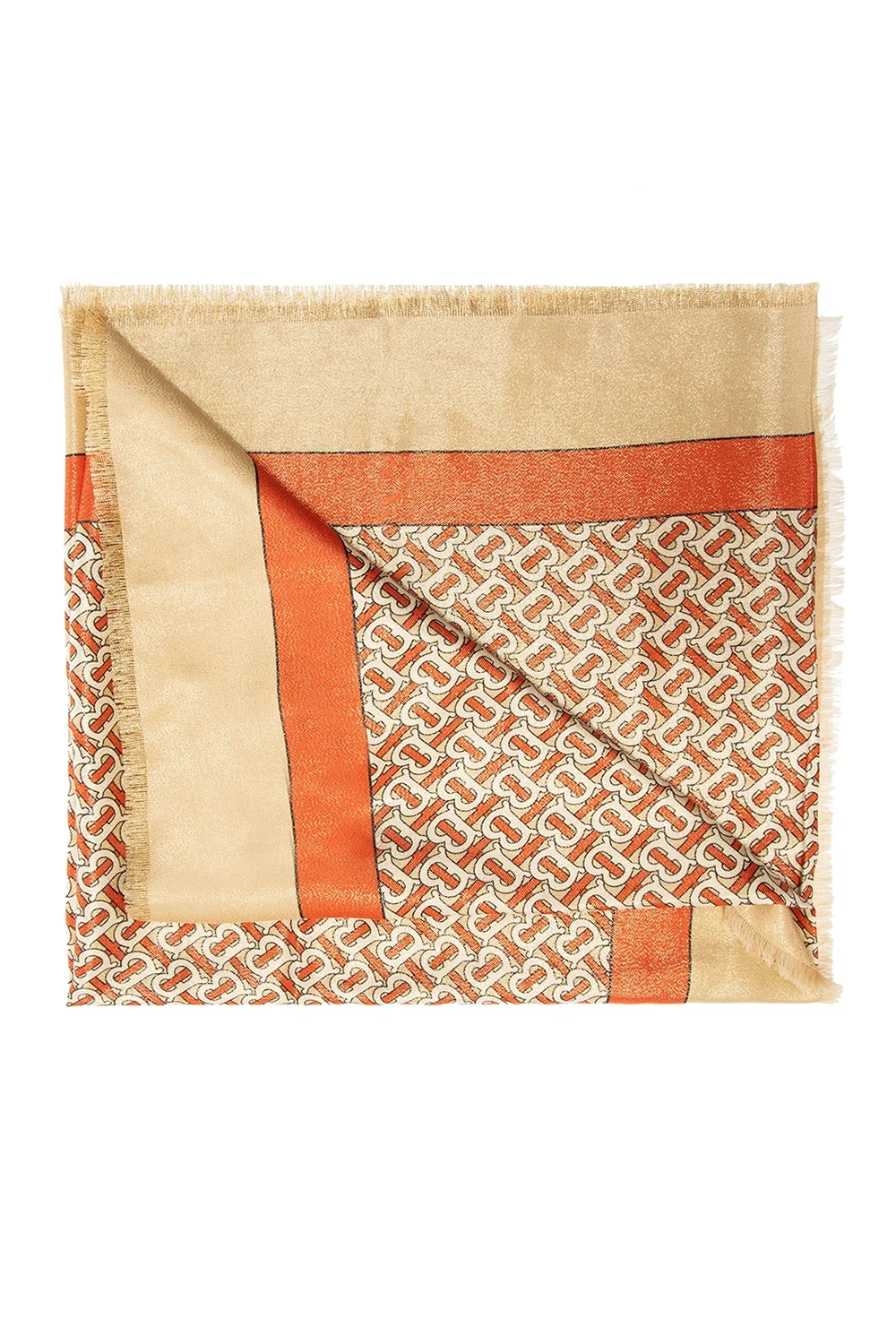 beige Scarf with logo