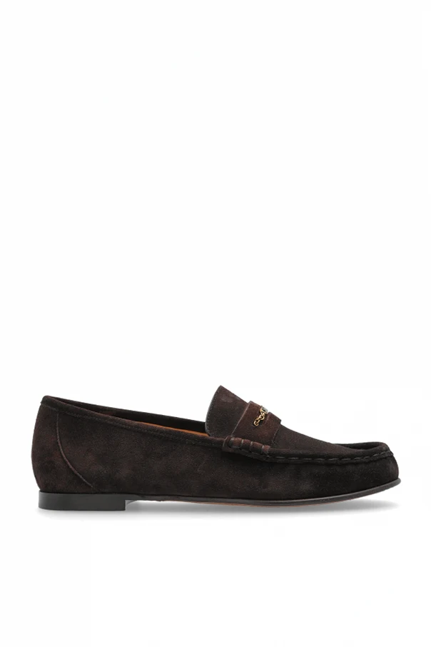 BRĄZOWY Skórzane buty typu ‘Loafers’