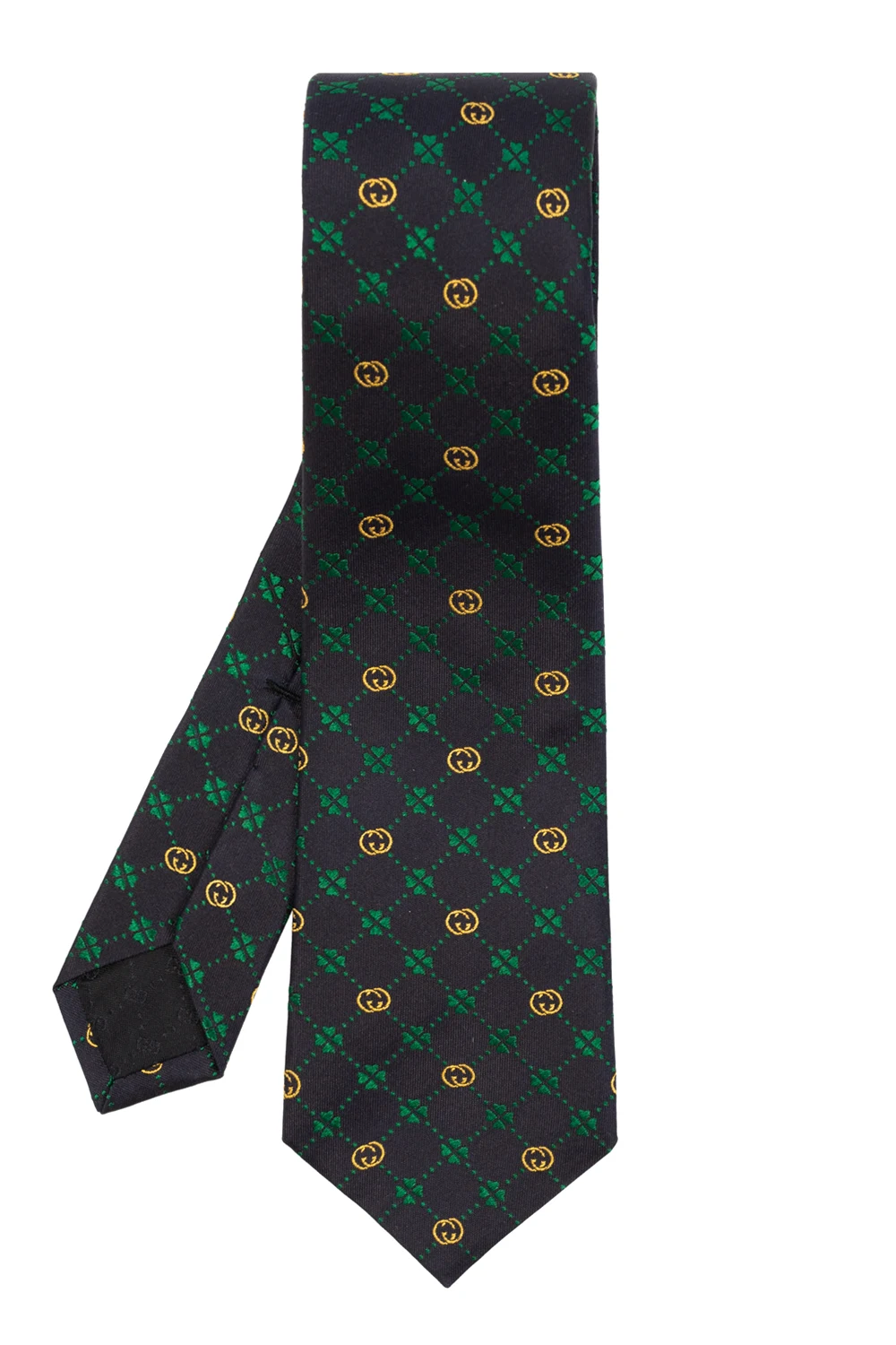 Silk tie with logo