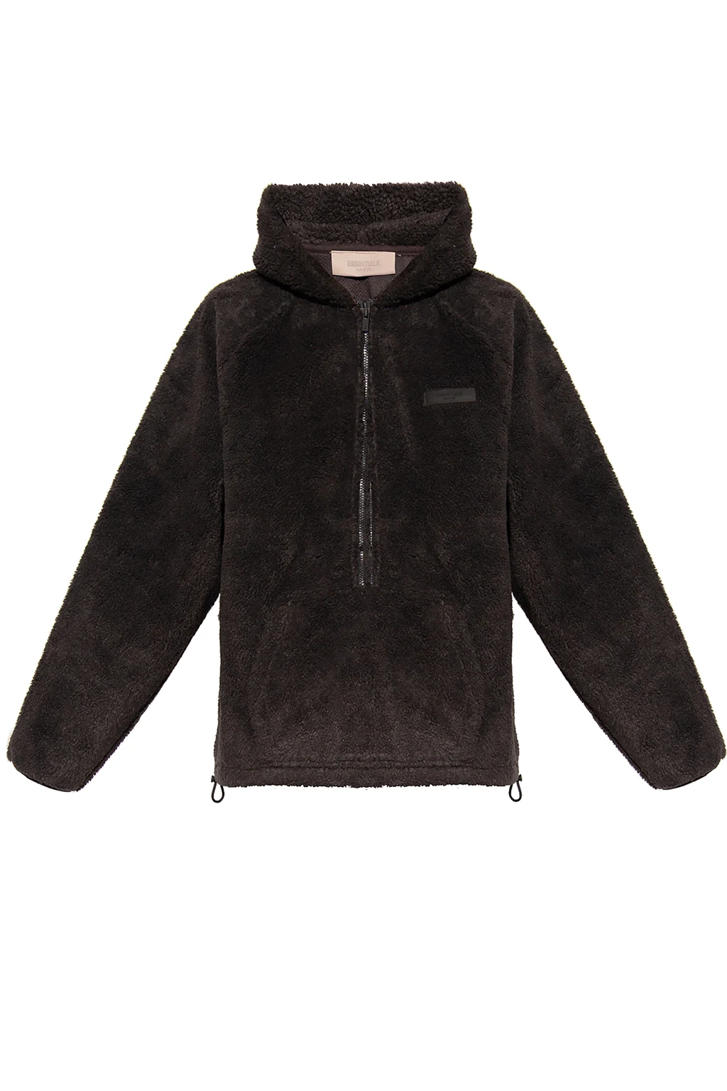 Fleece hoodie with logo