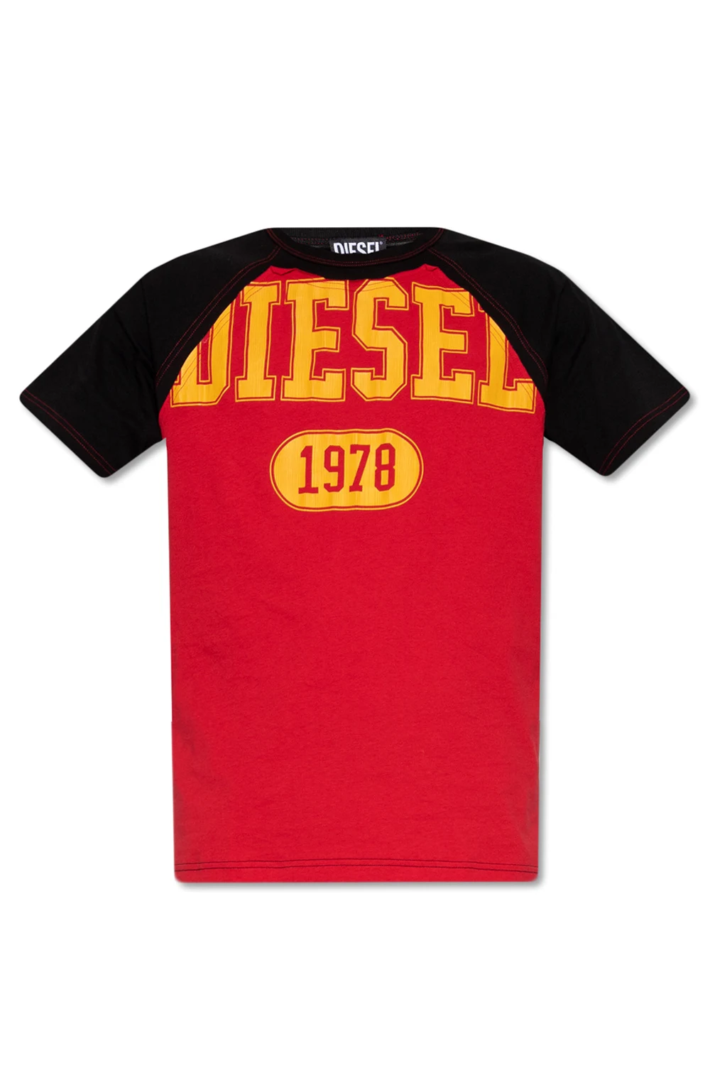T-shirt z naszywką ‘T-RAGLEN’
