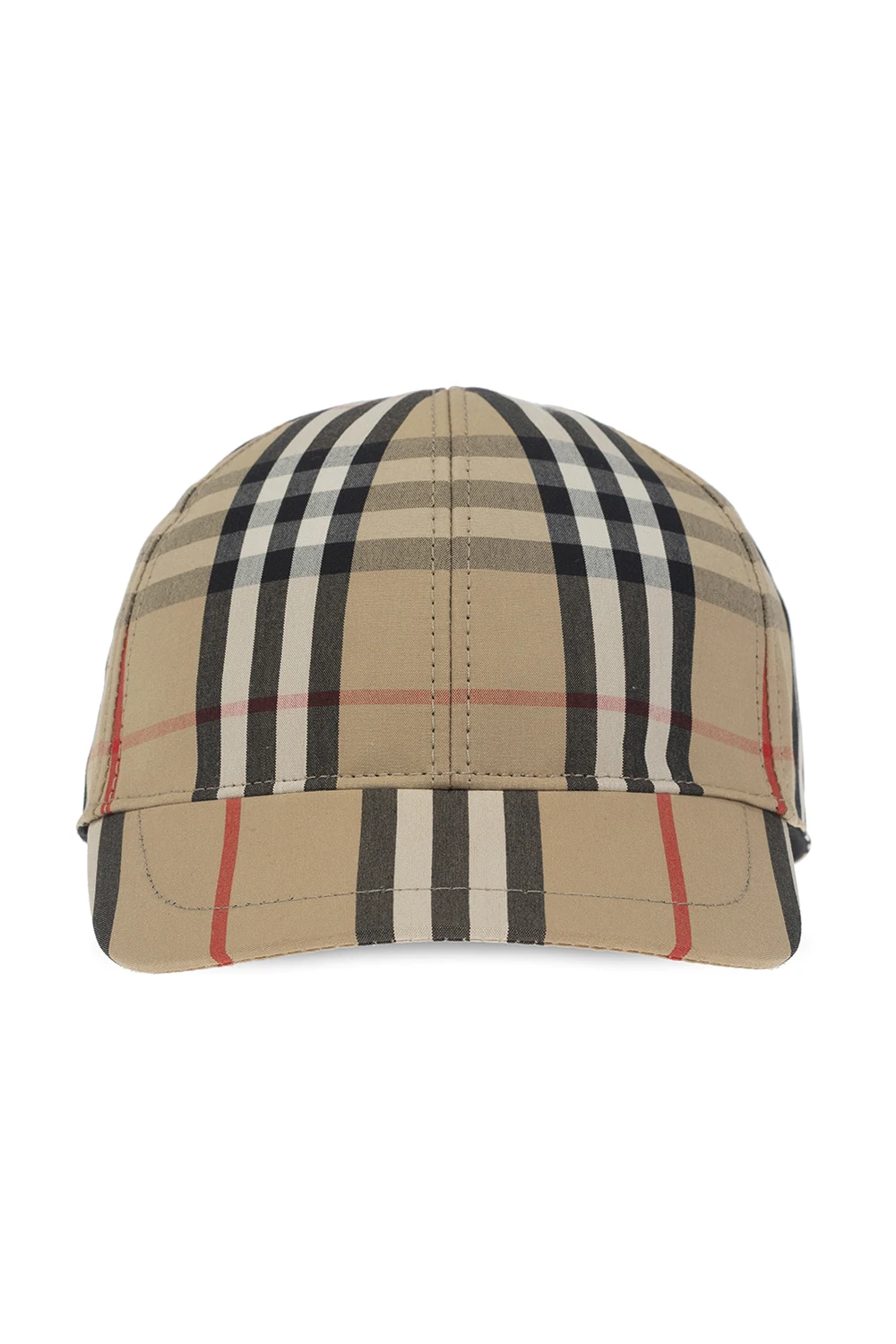 BROWN Checked baseball cap