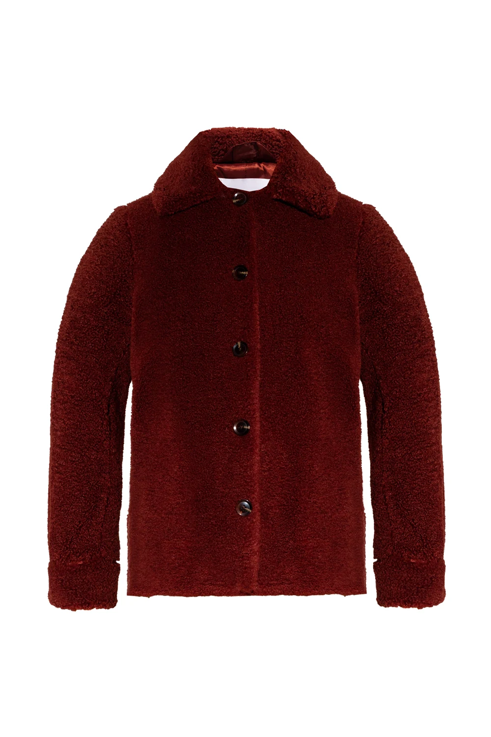 BURGUNDY Button-up jacket