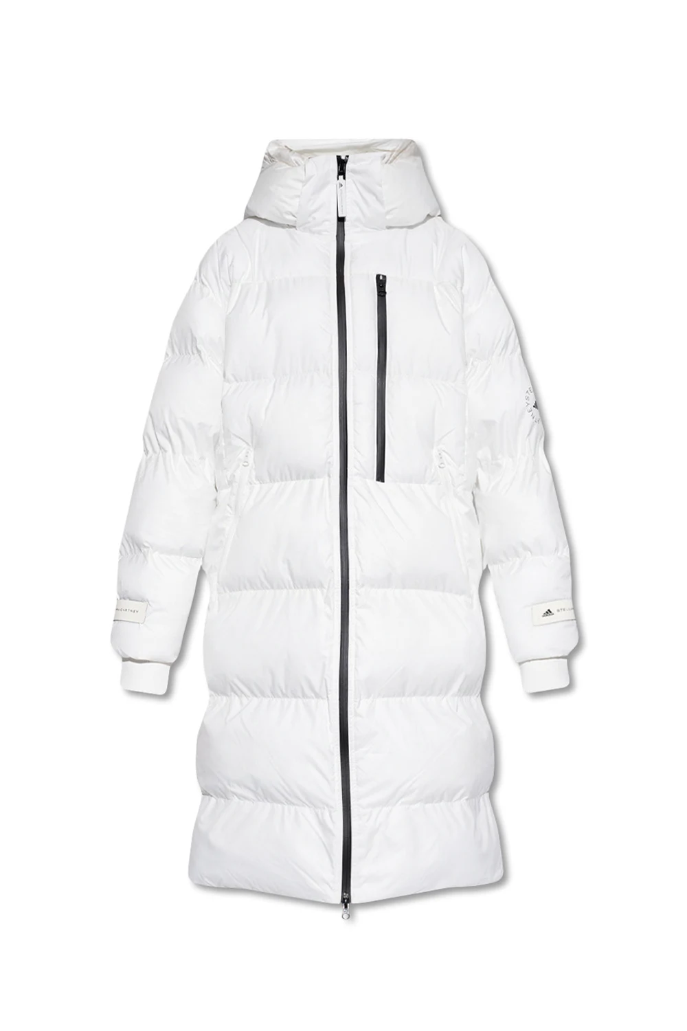 WHITE Hooded down jacket