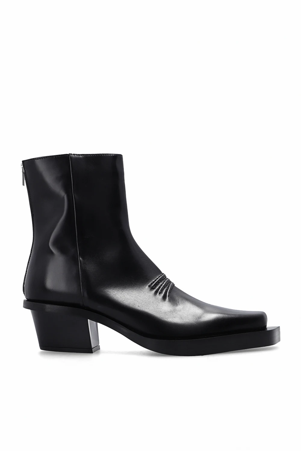 BLACK ‘Leone’ leather ankle boots