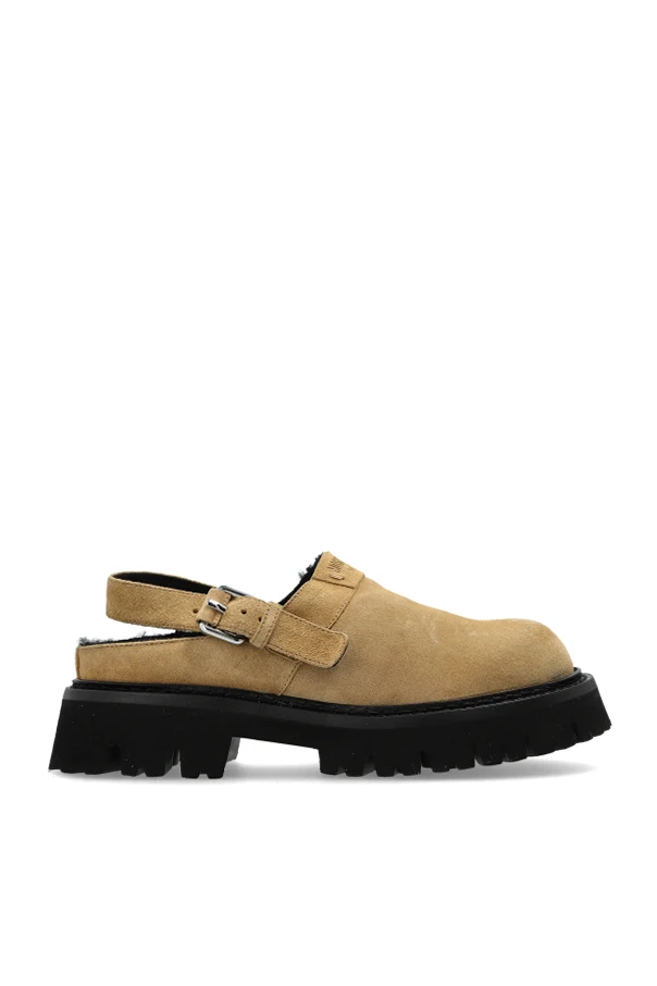 beżowy Zamszowe buty na platformie