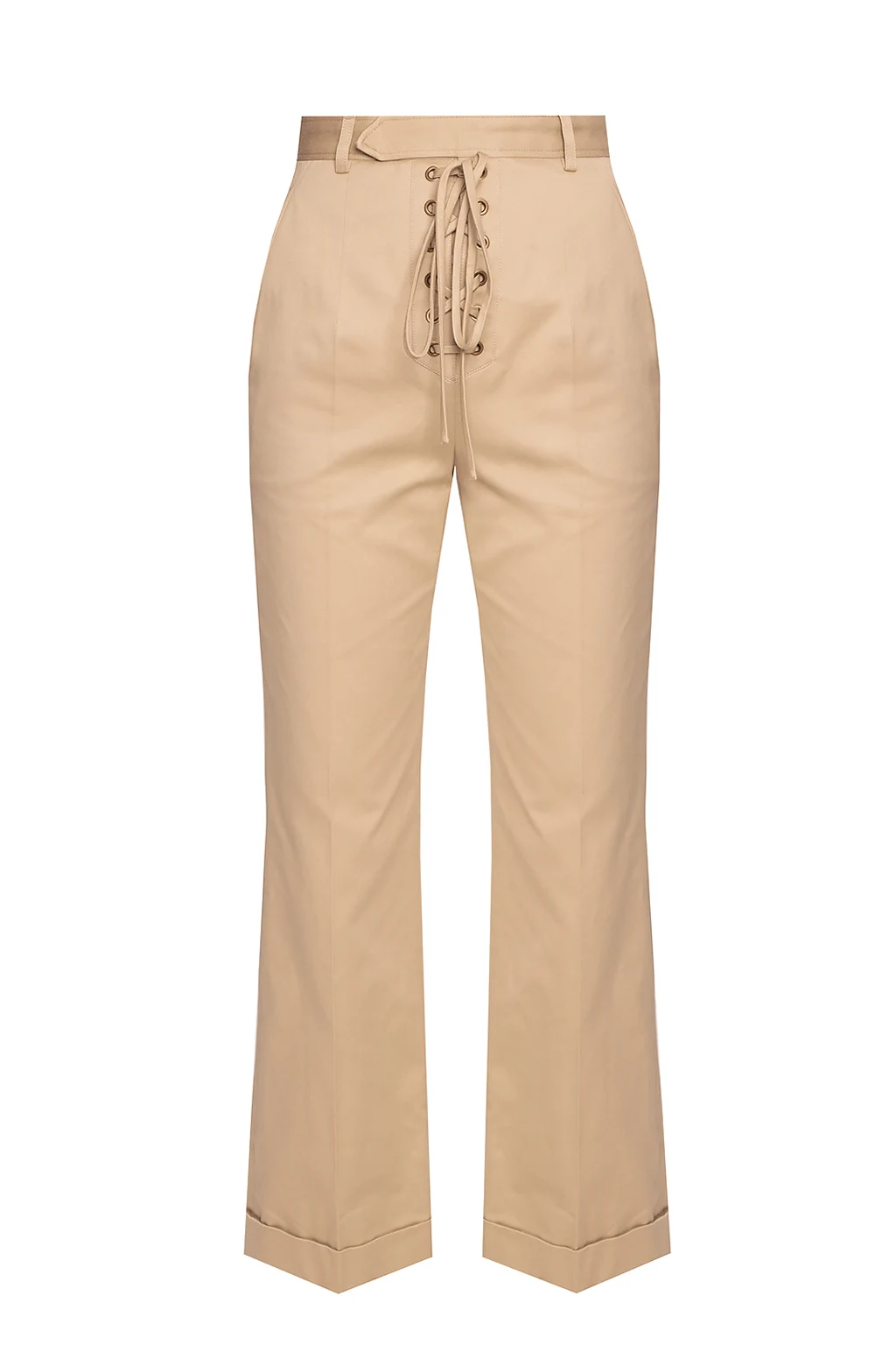 Trousers with tie detail