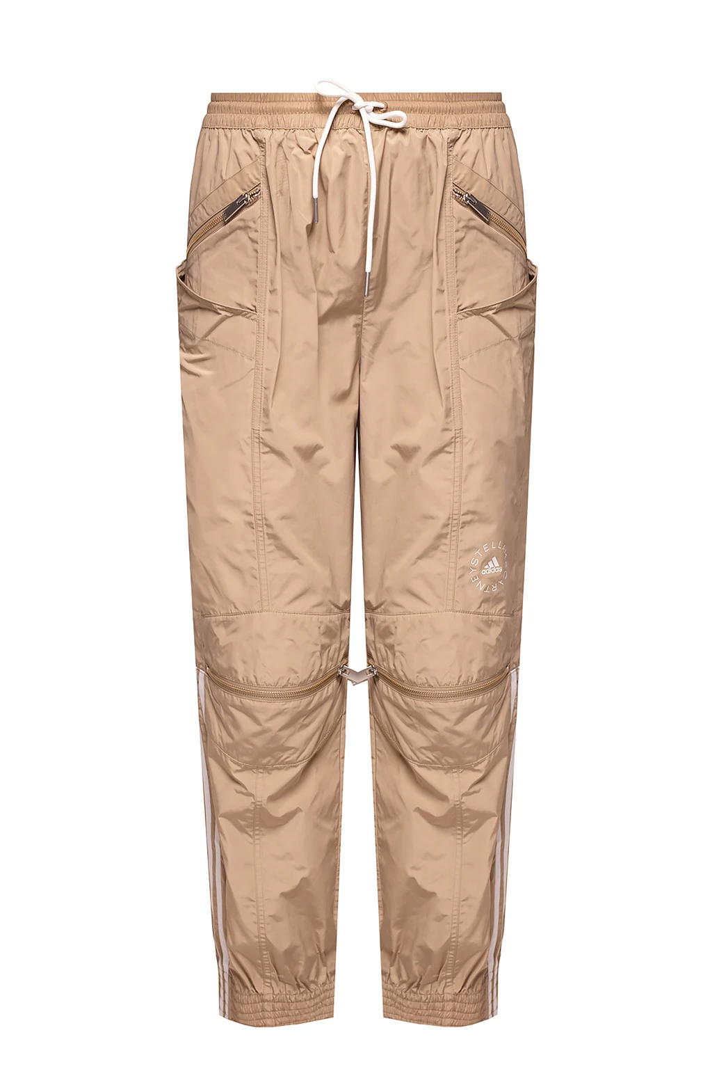 beige Trousers with logo