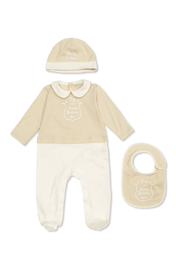 CREME Baby-Set: Strampler, Mütze und Lätzchen