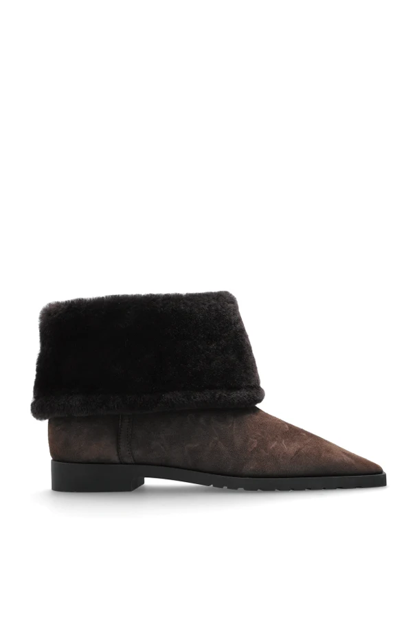 BROWN Suede ankle boots