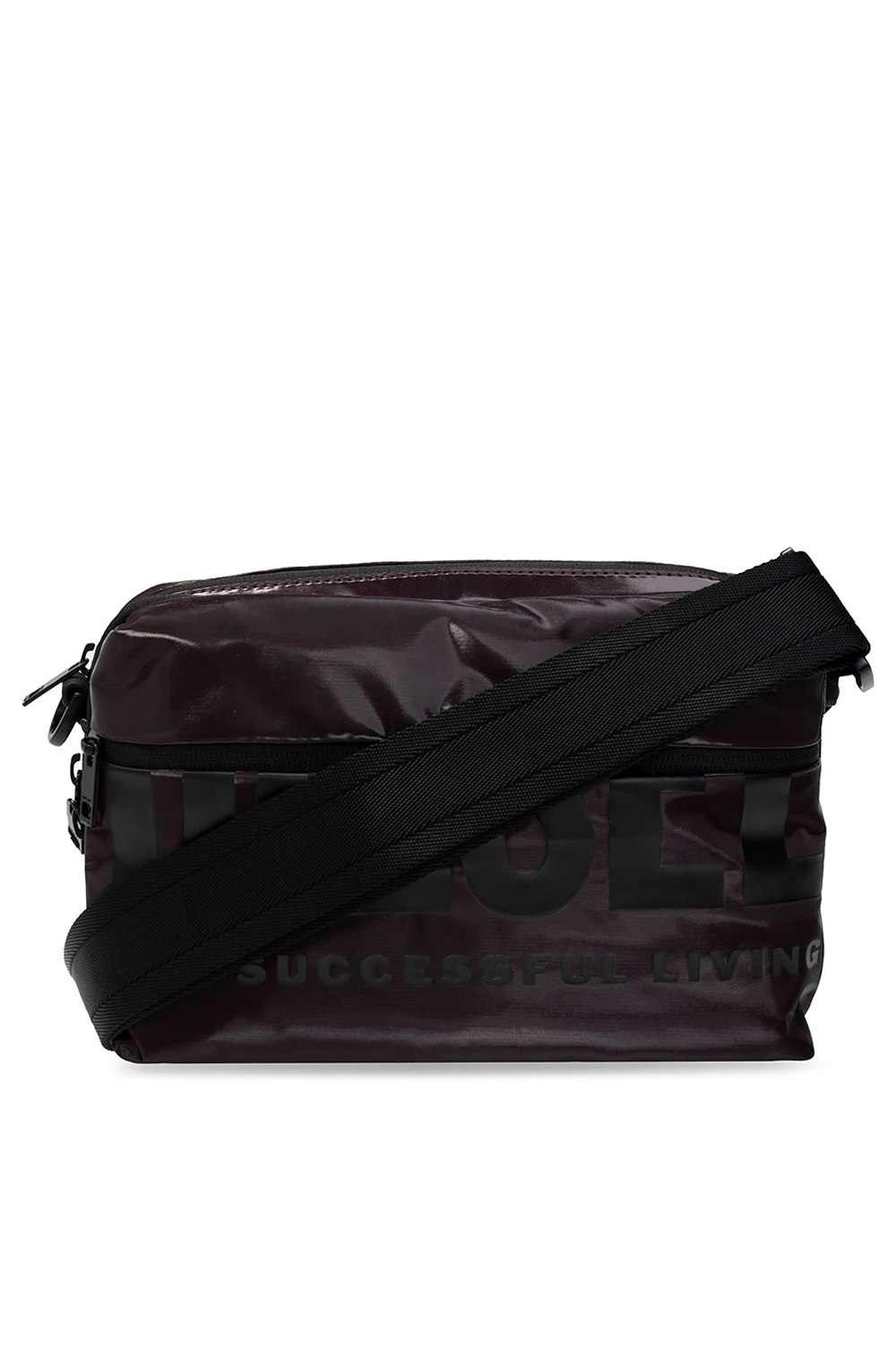 BURGUNDY Shoulder bag with logo