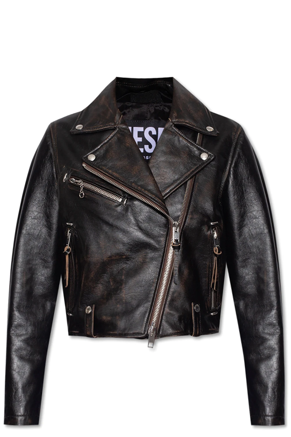 BROWN ‘L-Edmea’ leather jacket