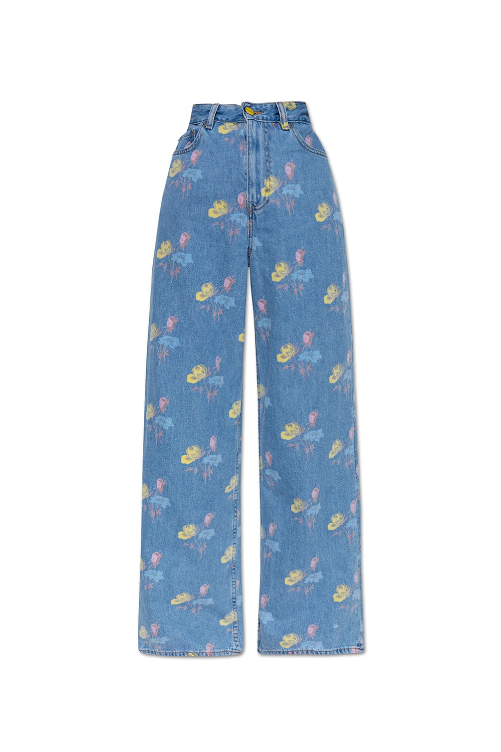 Jeans with floral motif
