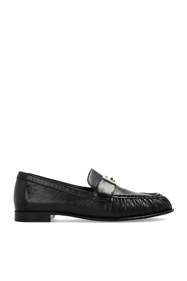 CZARNY Skórzane buty typu `loafers`