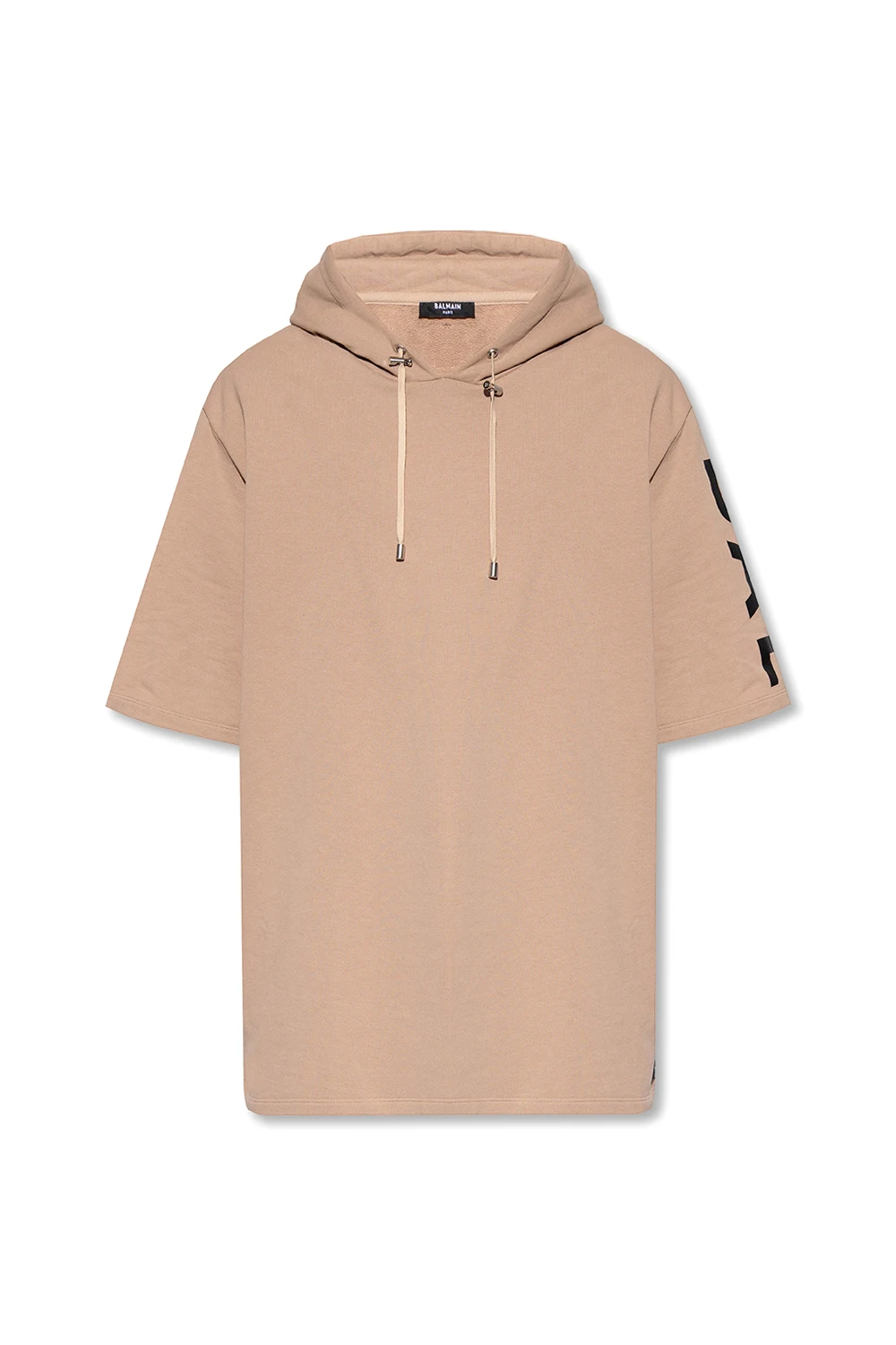 beige Hoodie with short sleeves
