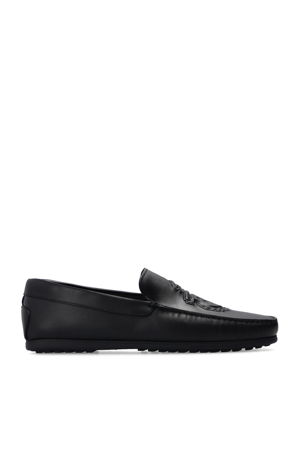 BLACK ‘Crest’ moccasins