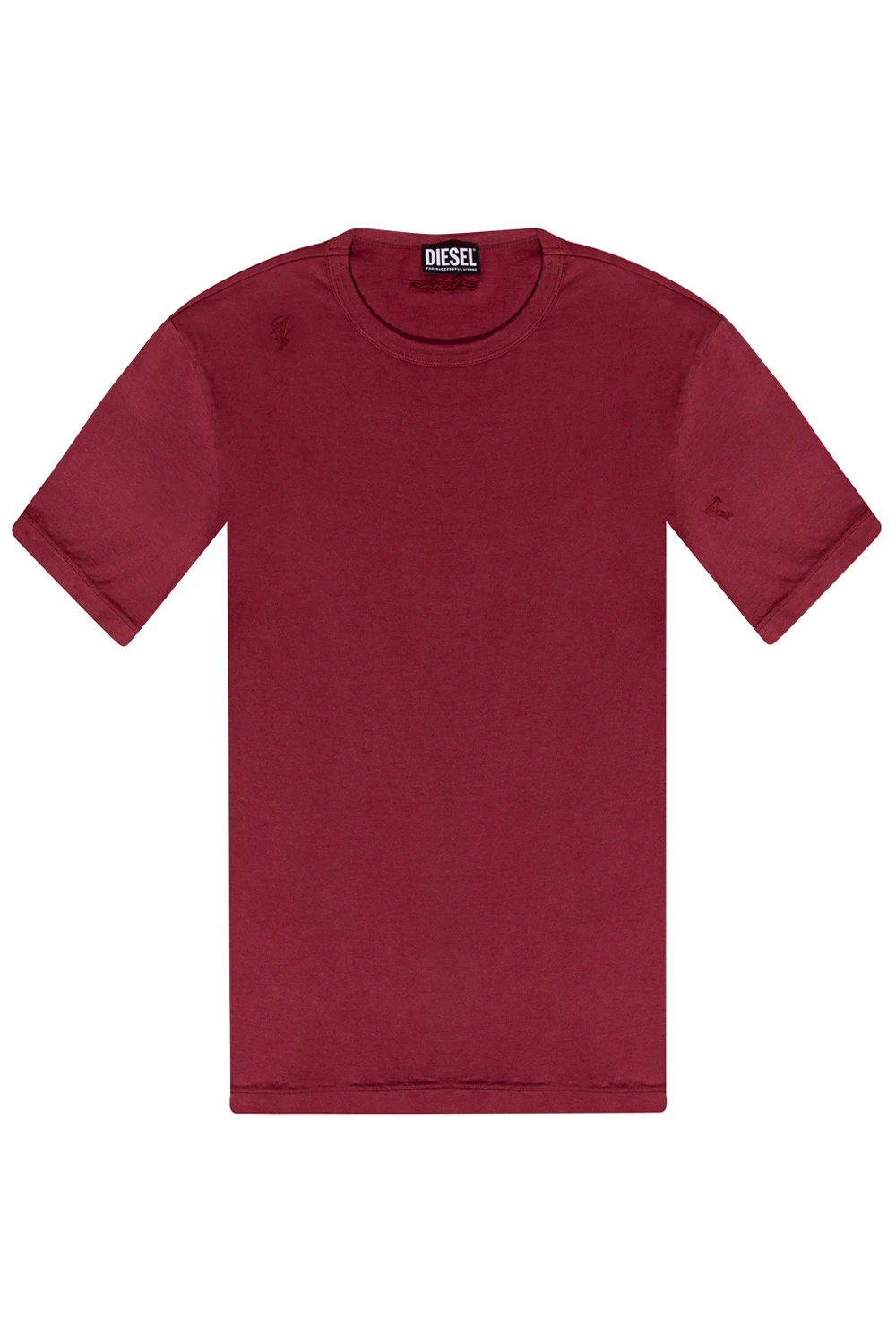 BURGUNDY Patched T-shirt