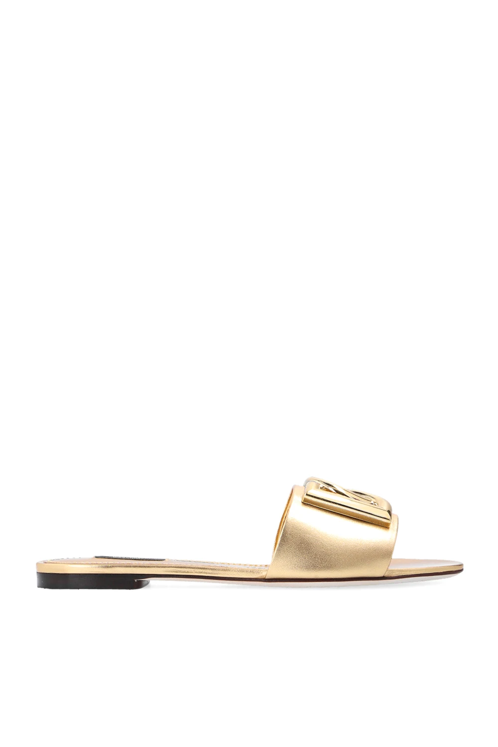 GOLD ‘Bianca’ leather slides
