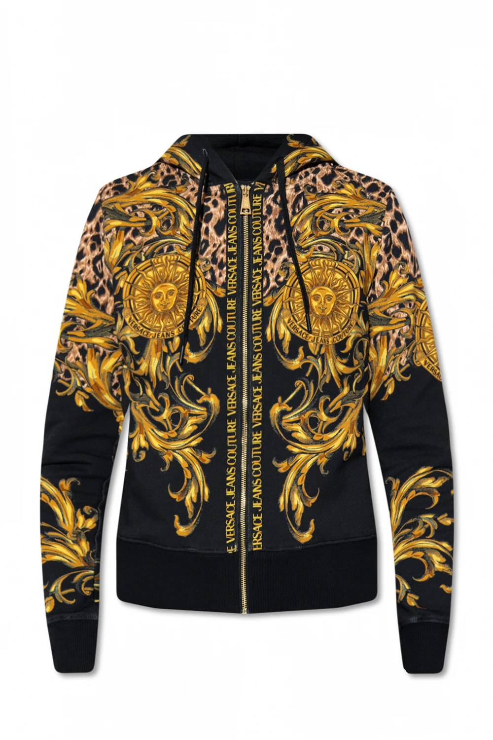 BLACK Hoodie with ‘Garland Sun’ motif
