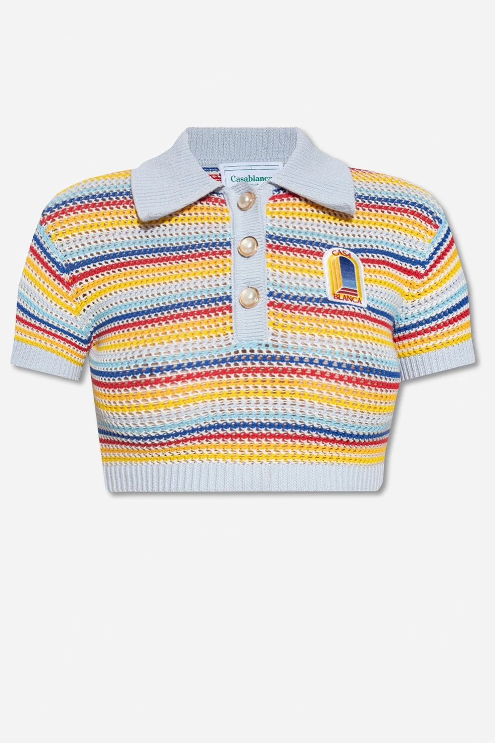 Cropped polo shirt