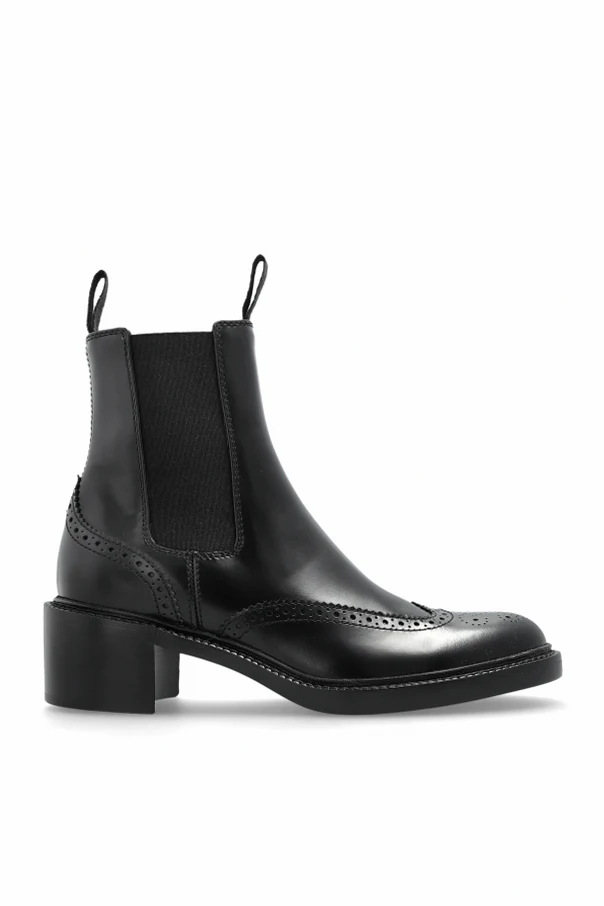 BLACK Leather ankle boots ‘Vincent’