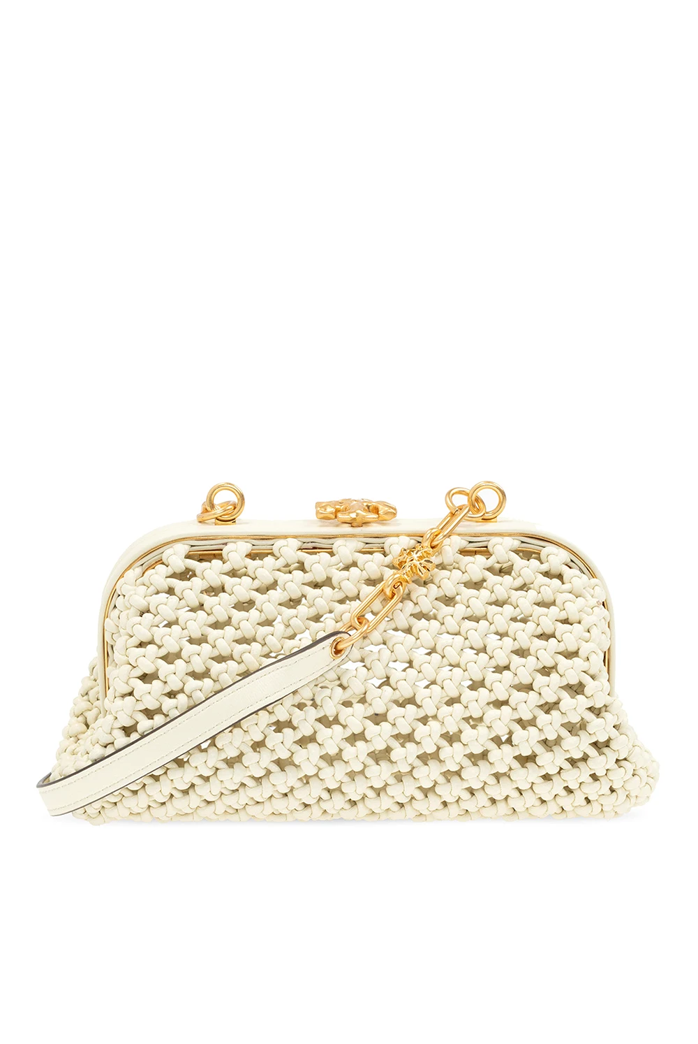 cream ‘Cleo Macramé’ shoulder bag