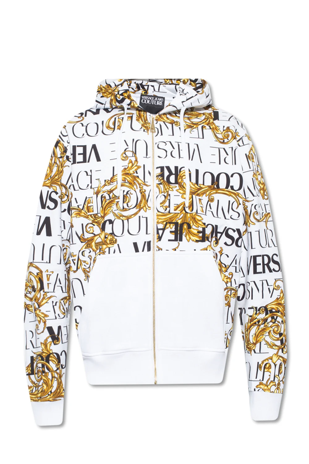 WHITE Patterned hoodie