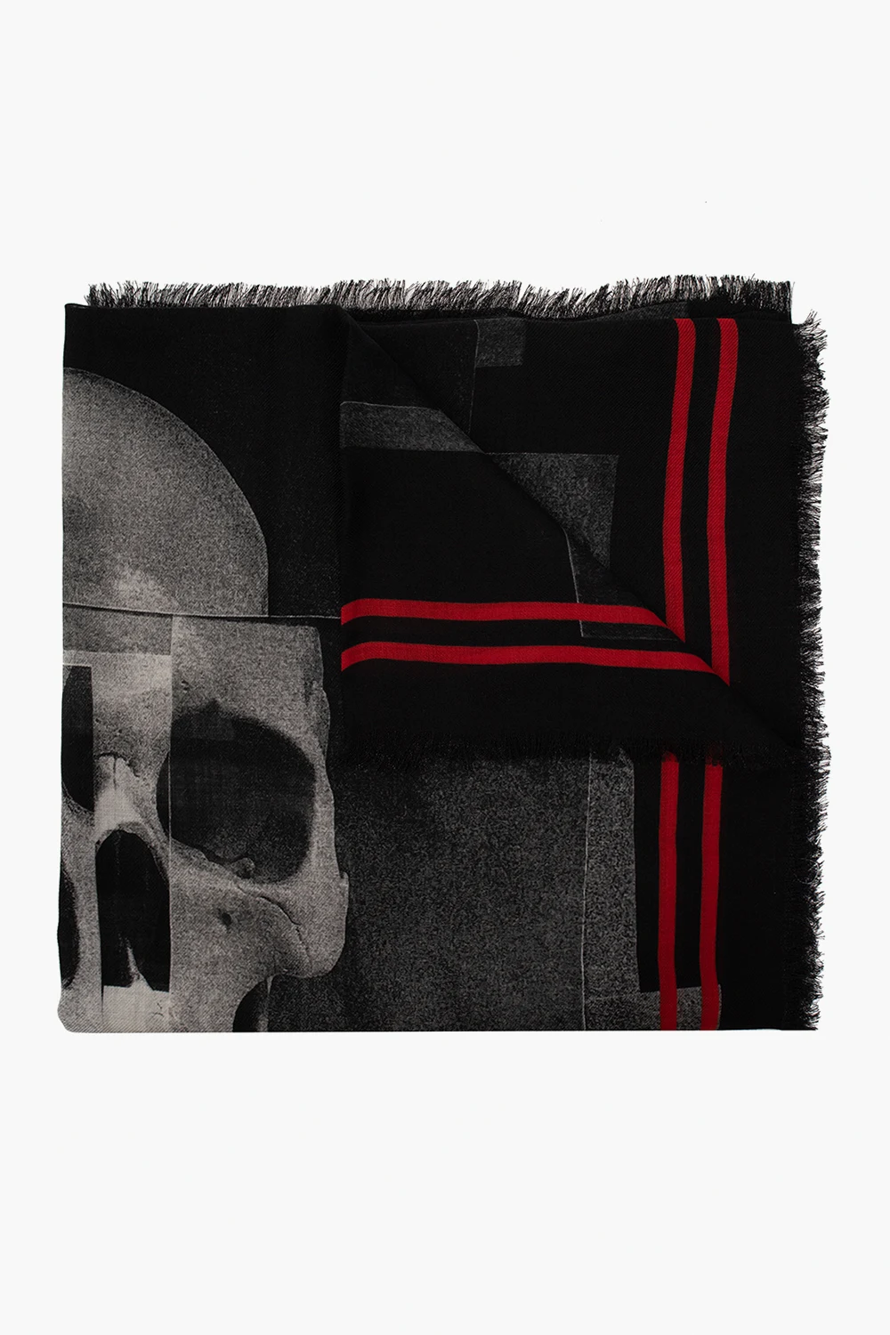 BLACK Scarf with skull motif