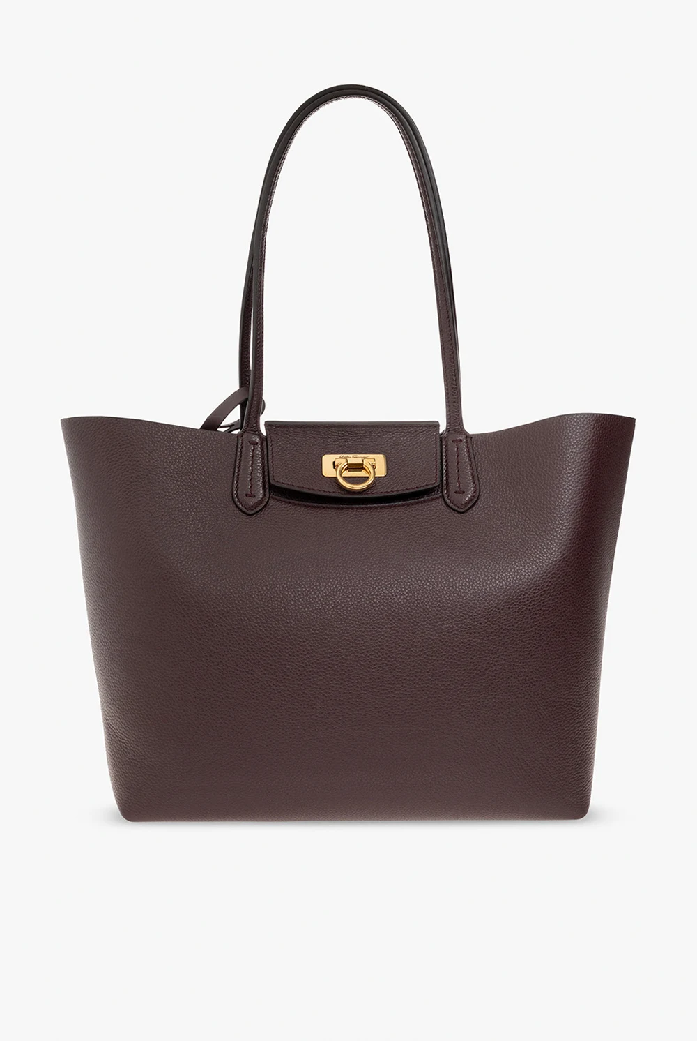 Leather shopper bag