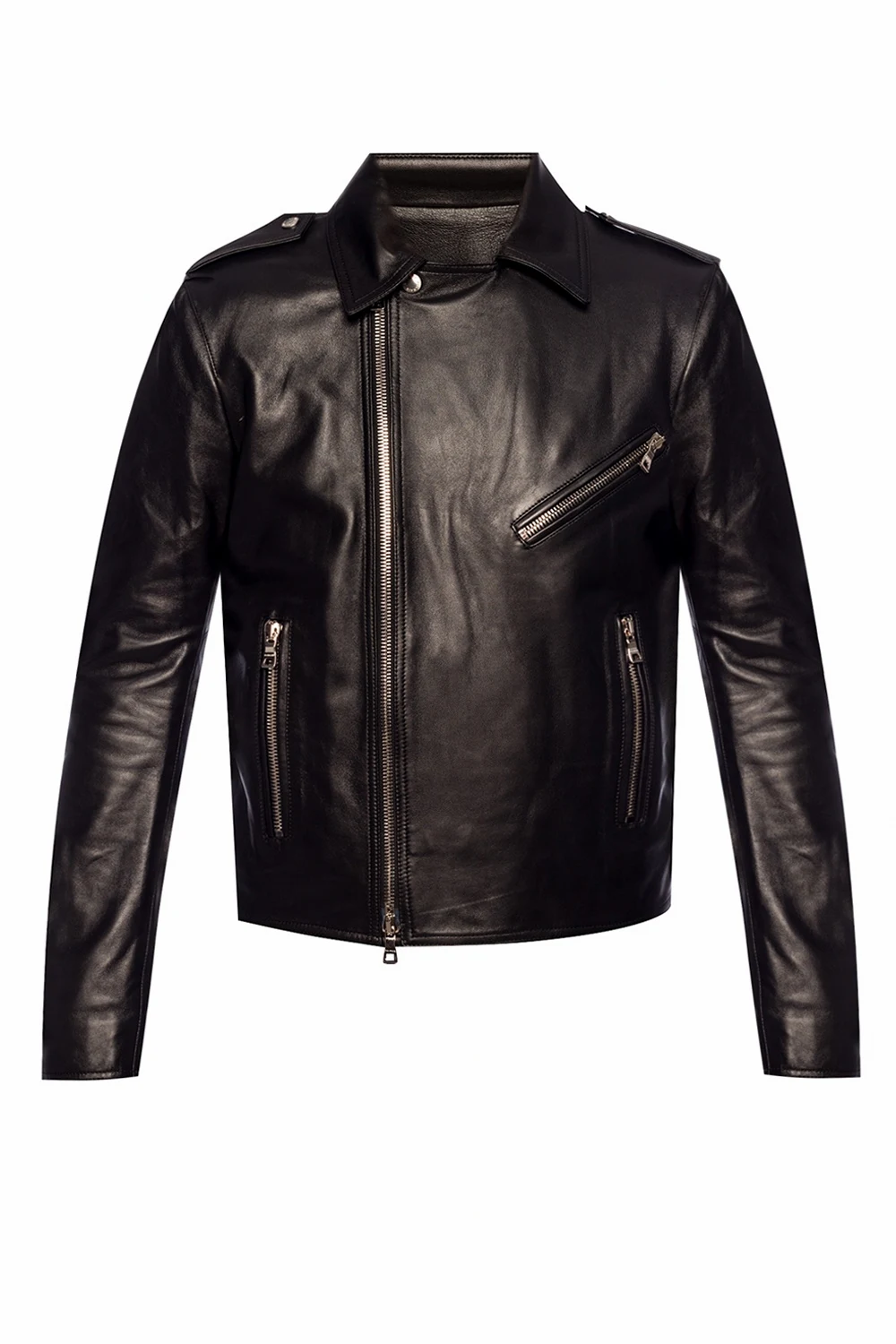 BLACK Leather biker jacket