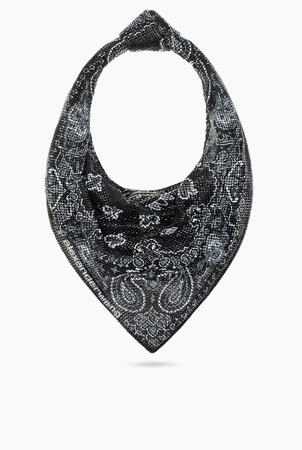 Rhinestone-chain shoulder bag