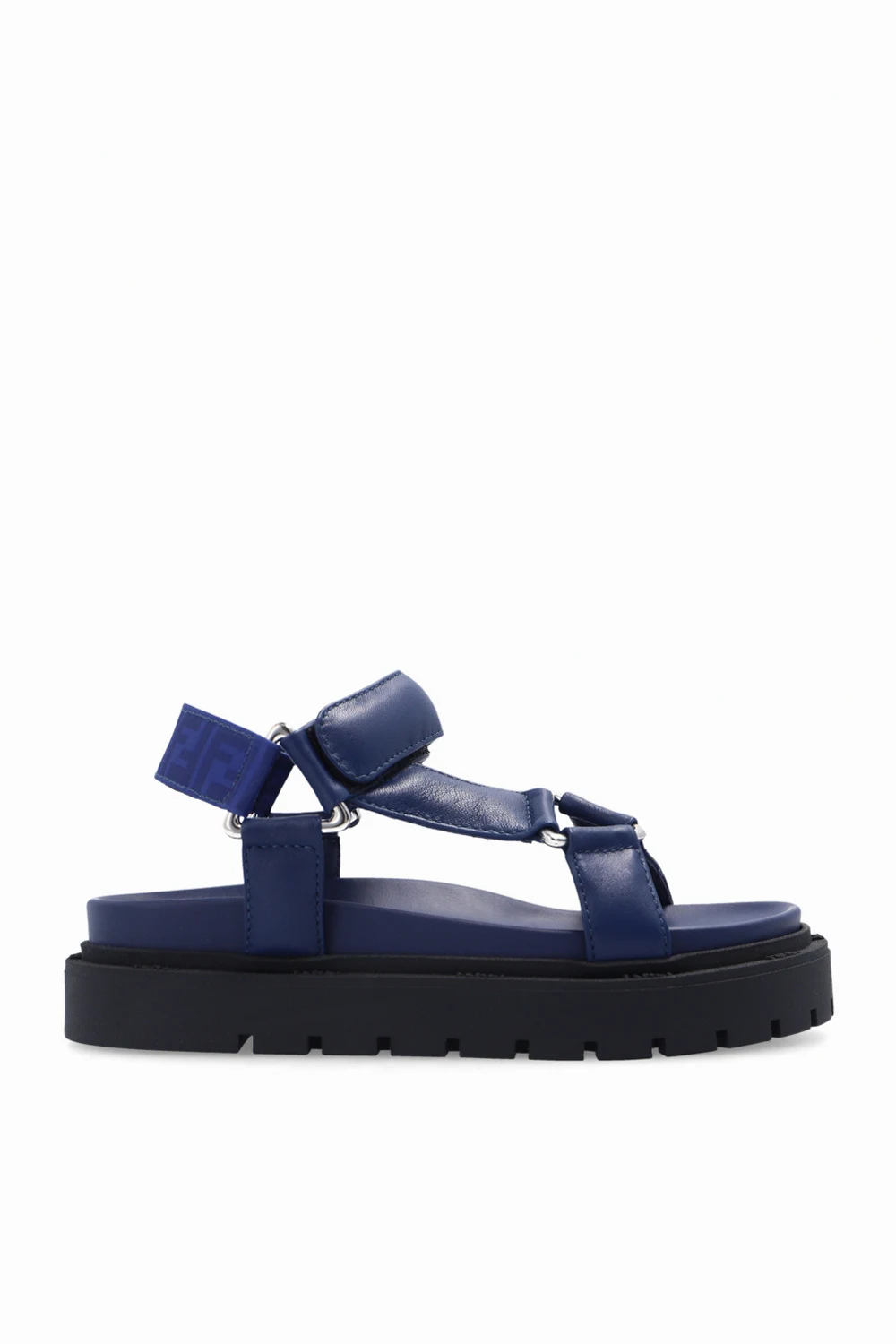 NAVY BLUE Sandals with logo