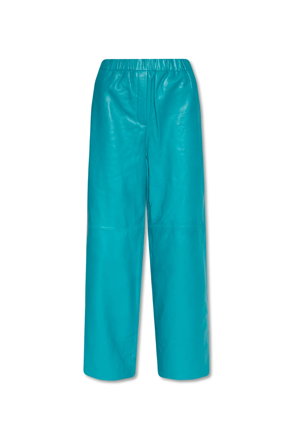 BLUE ‘Jewel’ leather trousers