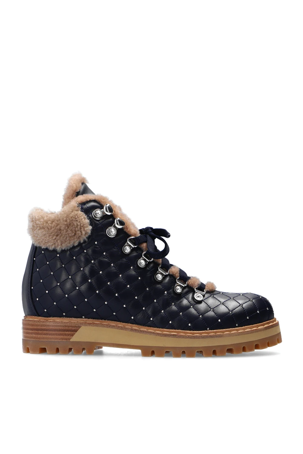 NAVY BLUE ‘St Moritz’ ankle boots