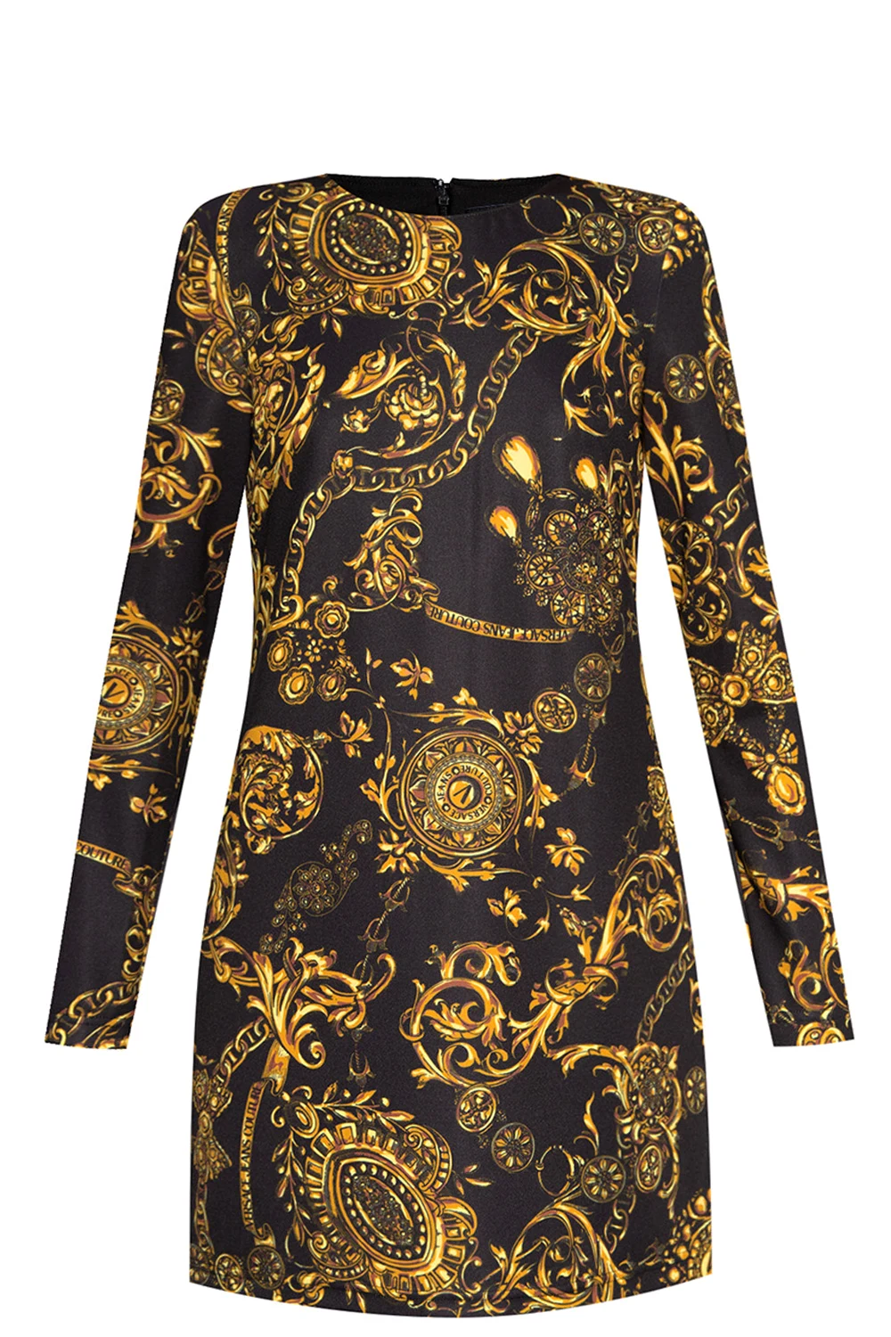 YELLOW  Baroque-print dress