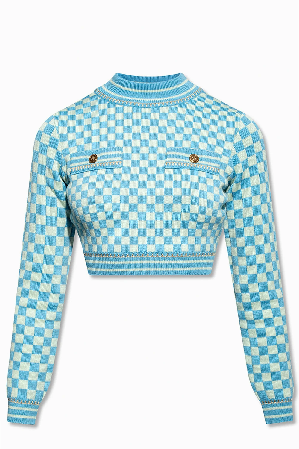 Wełniany krótki sweter