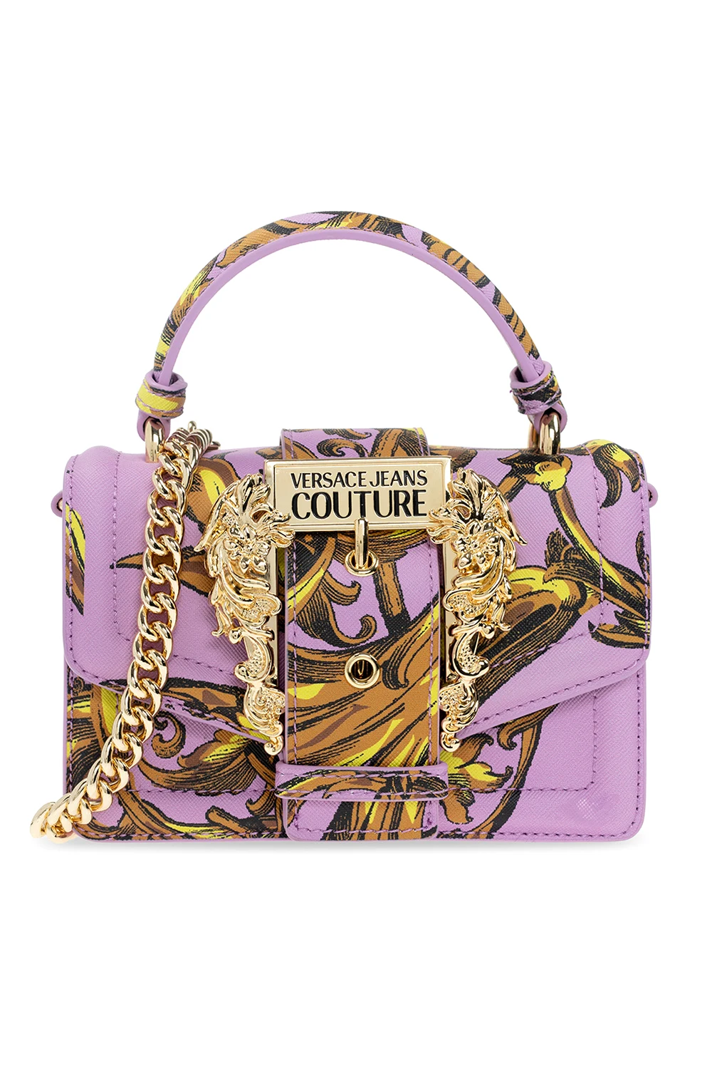 PURPLE Shoulder bag with decorative buckle