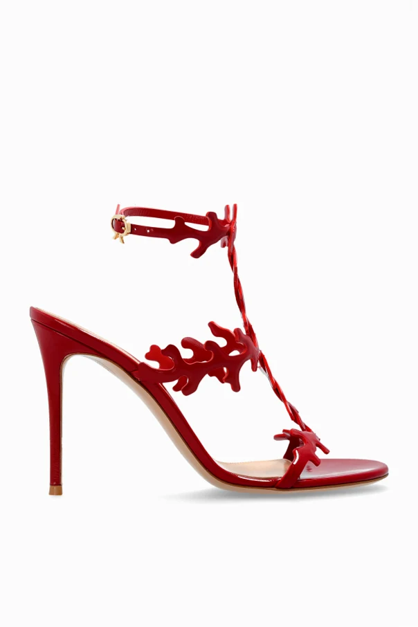 CZERWONY Sandały na obcasie `Ocean`